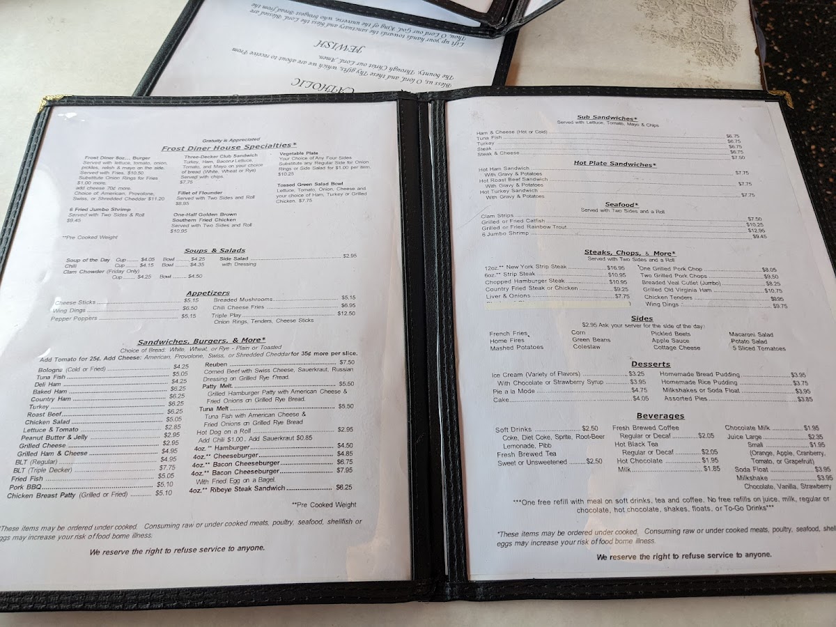 Frost Diner Menu - Image 5